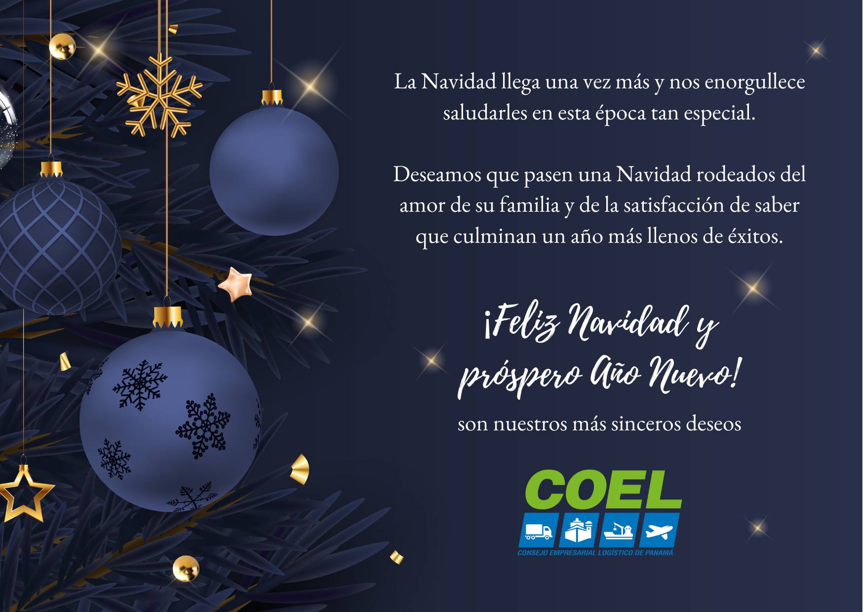 Feliz Navidad y próspero Año Nuevo! | COEL - Consejo Empresarial Logístico, image size:1748x1240